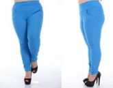 calça plus size azul