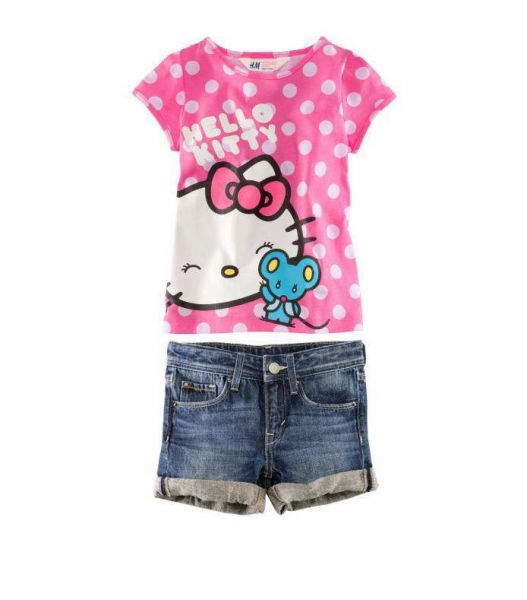 conjunto hello kitty (shorts e camiseta)